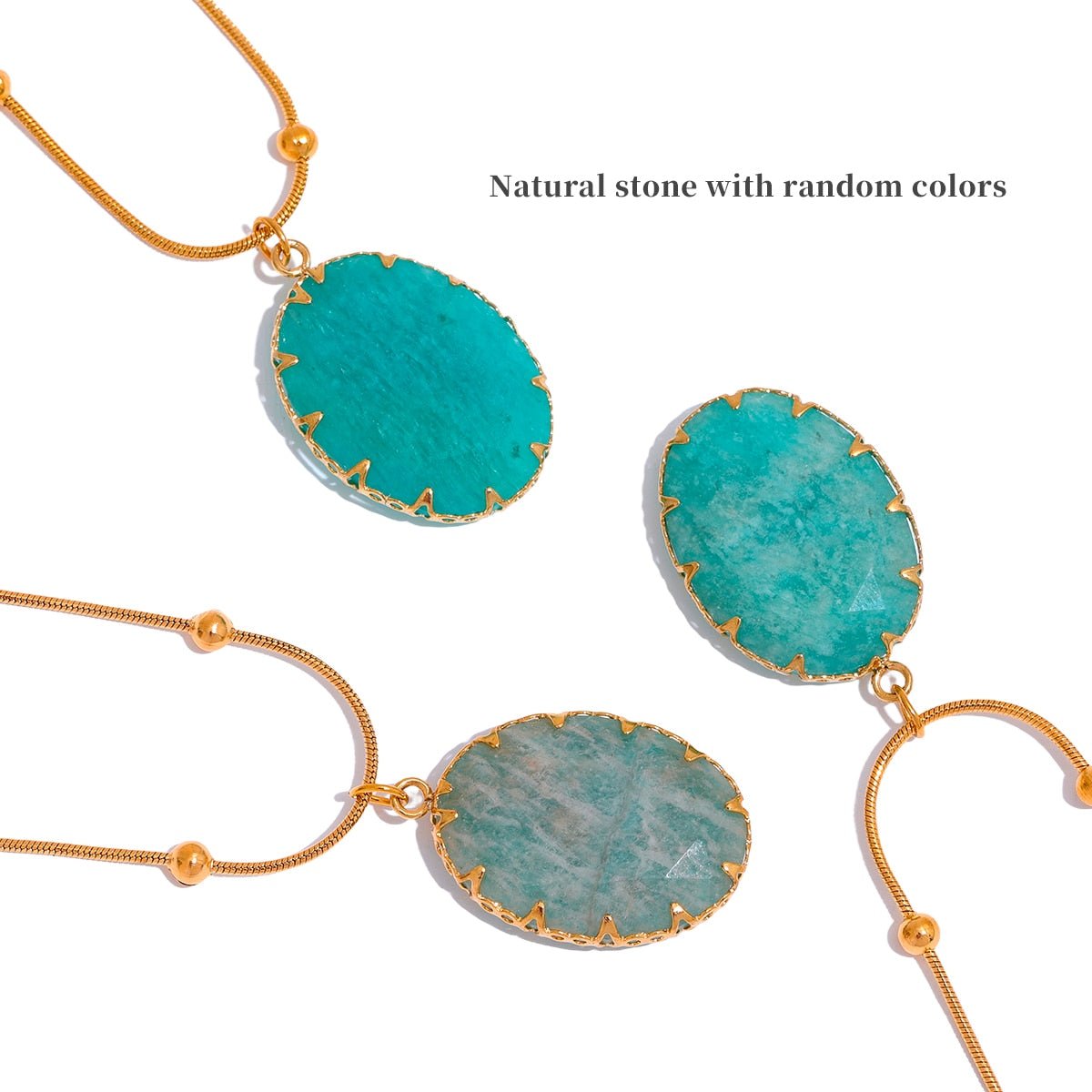 Amaze Me Amazonite Pendant Necklace - Stella Sage