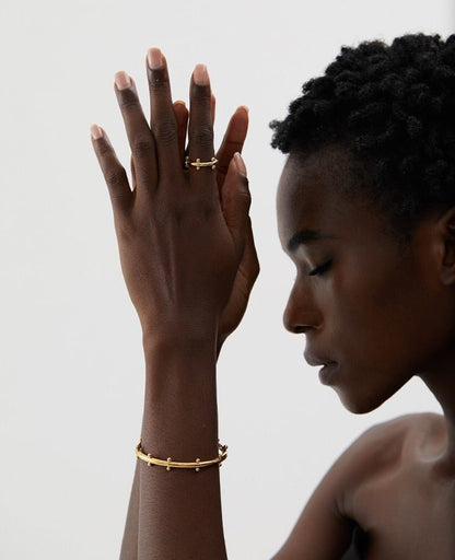Atomic Evolution Cuff Bracelet & Ring