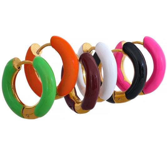 Color Pop Hoop Earrings - Stella Sage