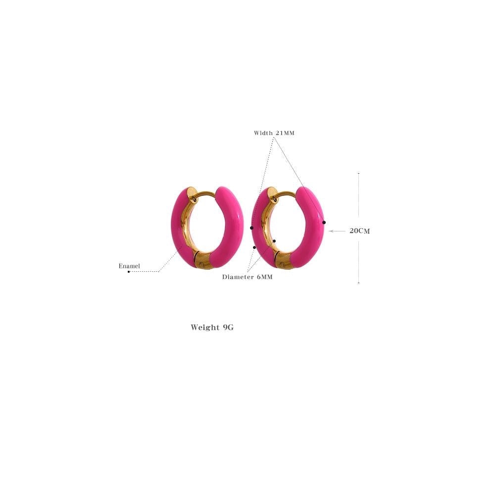 Color Pop Hoop Earrings - Stella Sage