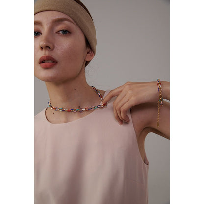 Colorful Chains Necklace & Bracelet - Stella Sage
