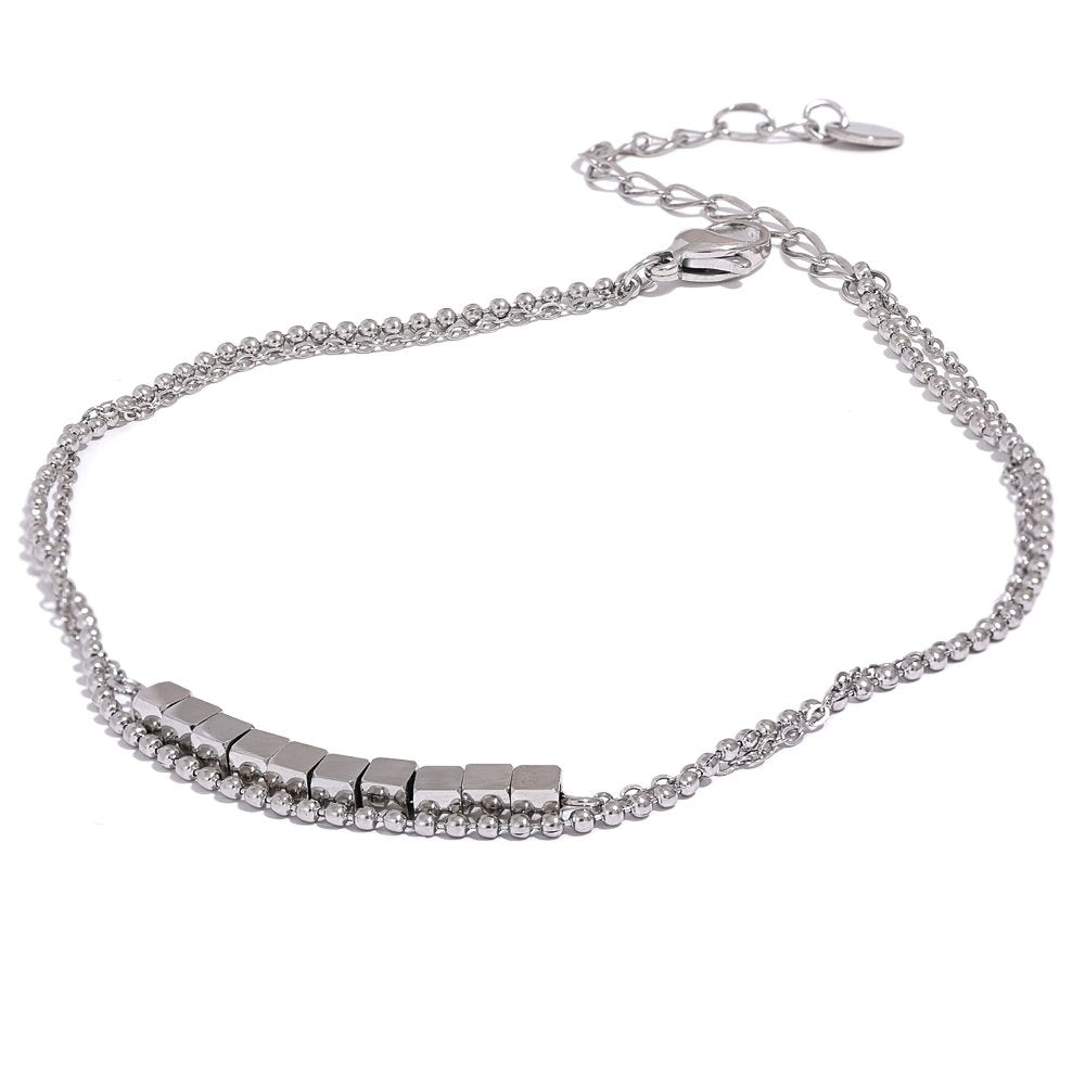 Cubic Citizen Layered Anklet - Stella Sage
