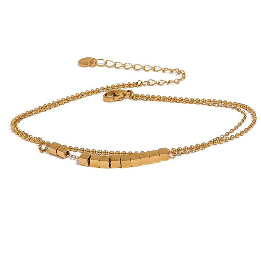 Cubic Citizen Layered Anklet - Stella Sage