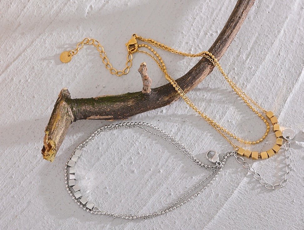 Cubic Citizen Layered Anklet - Stella Sage