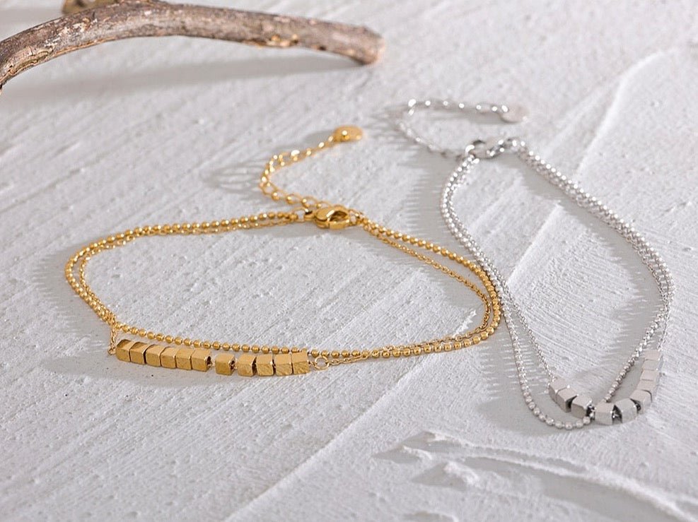Cubic Citizen Layered Anklet - Stella Sage