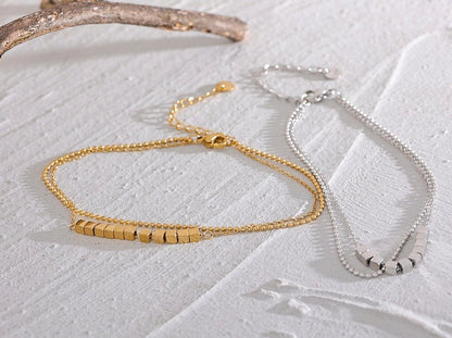 Cubic Citizen Layered Anklet - Stella Sage