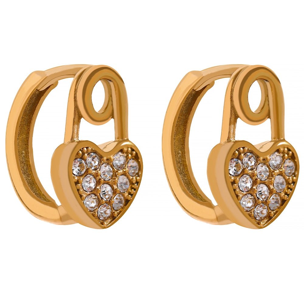 Locked Heart Earrings