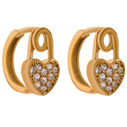 Locked Heart Earrings
