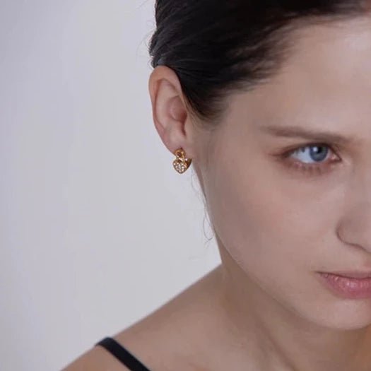 Locked Heart Earrings