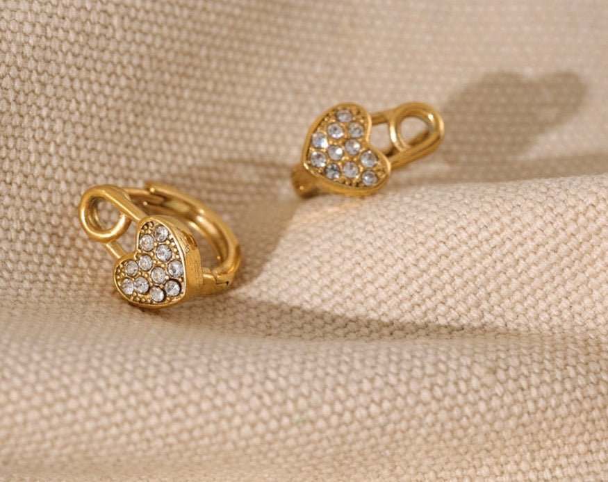 Locked Heart Earrings