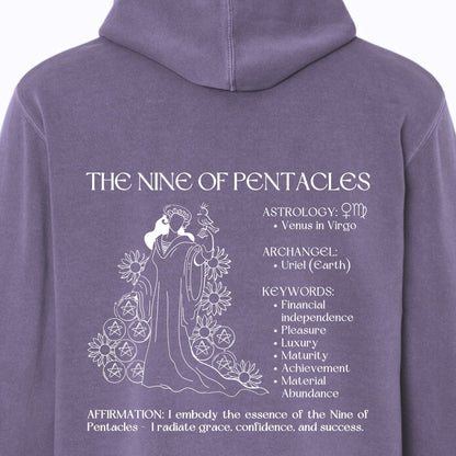 Nine of Pentacles Pigment Dyed Hoodie - Stella Sage