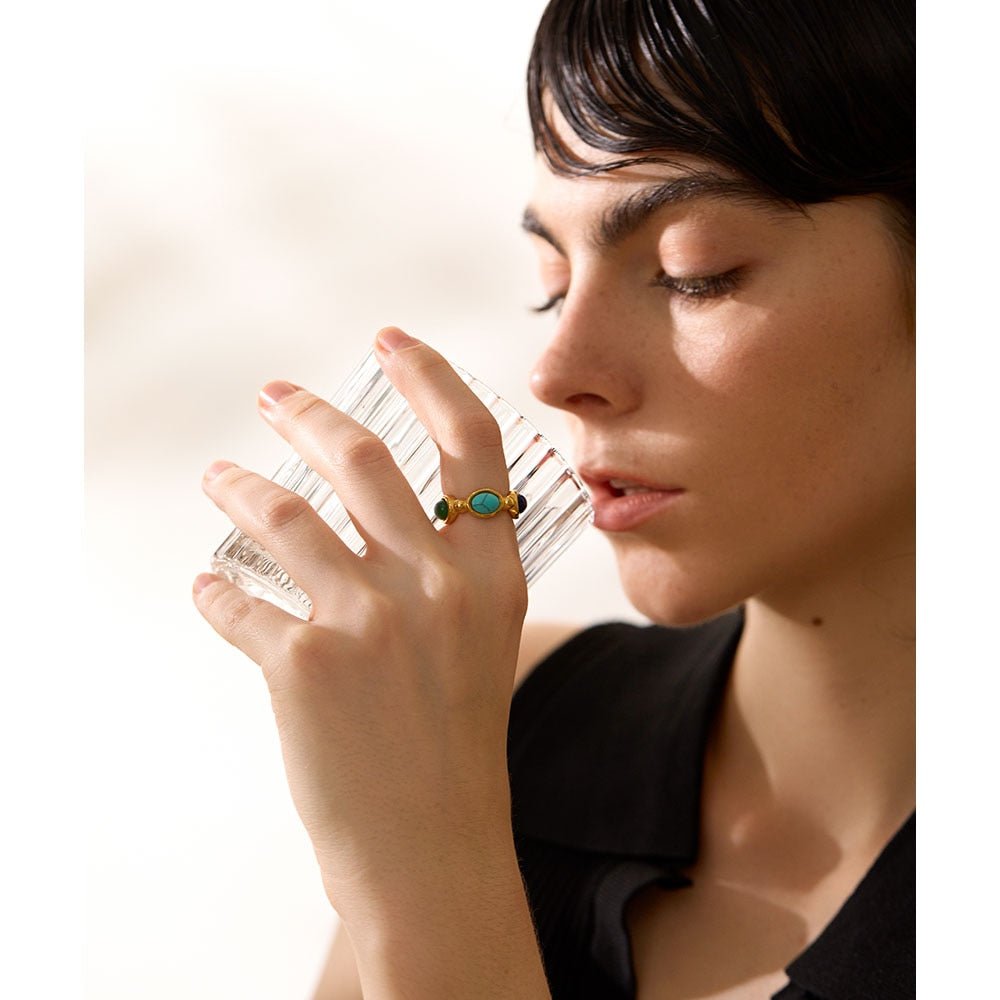 Quadruple Gem Ring - Stella Sage