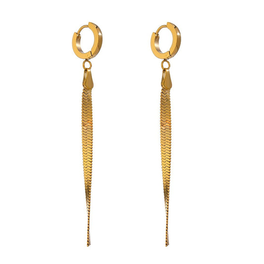 Sleek and Slender Drop Earrings - Stella Sage