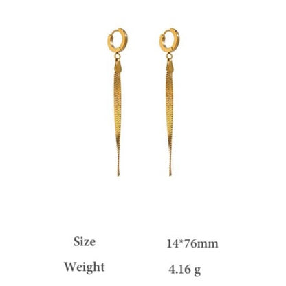 Sleek and Slender Drop Earrings - Stella Sage